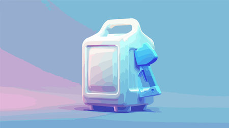Modernistic Fuel Canister Icon with Editable Stroke in Neumorphism Styleのイラスト素材