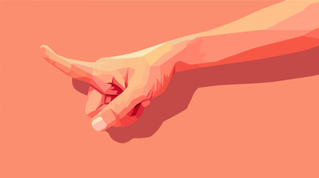 Neumorphism Hand Dislike Icon for Business and User Interfacesのイラスト素材