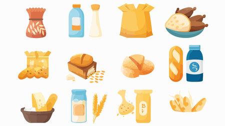 Neumorphic Gluten-Free Icon for Business and Restaurant Useのイラスト素材