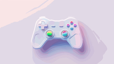 Neumorphic Gamepad Icon with Subtle Emboss Effect for Modern Software Applicationsのイラスト素材