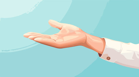 3D Hand Icon with Neumorphism Design for Modern UI