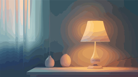 Modern Neumorphic Lamp Icon for Web and App Designのイラスト素材