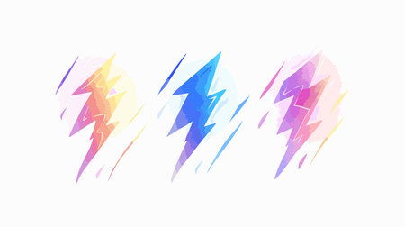 Lightning Icon in Neumorphism Style