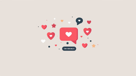 Animated Social Media Like Notification Icon on White Background