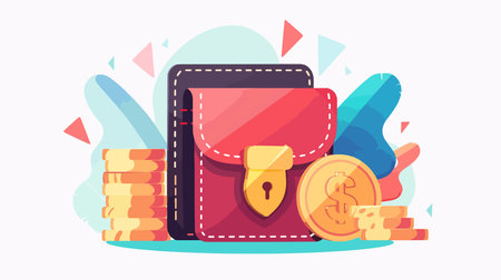 Wallet Safeguard: Secure Your Money with an Unbreakable Shieldのイラスト素材