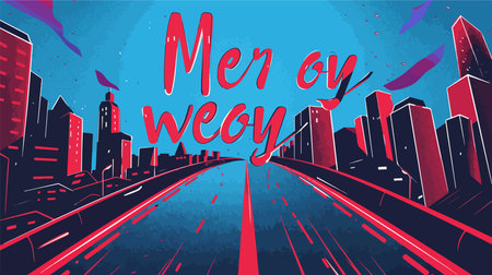 Bold and Brash: Eye-Catching Poster with a Striking Red and Blue Contrast