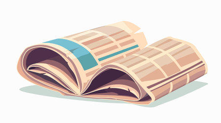 Eye-catching Newspaper Icon Set on a Pristine White Backgroundのイラスト素材