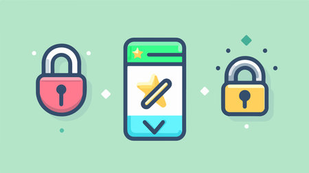 Password Protection Icon: Secure Your Digital Credentials with Verification Symbol in Light Backgroundのイラスト素材