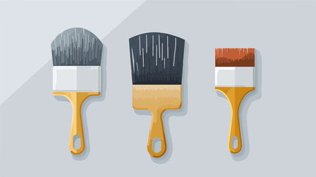 Modern Neumorphism Style Paintbrush Icon with Sleek Designのイラスト素材