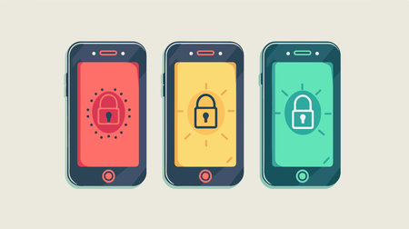 Password Protection Icon: Secure Your Digital Credentials with Verification Symbol in Light Backgroundのイラスト素材