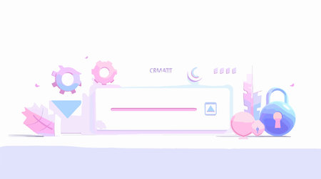 Sleek Password Bar with Neumorphism Design for Intuitive Form Fillingのイラスト素材