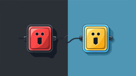 Error Symbol for Electrical Plug and Connection Warning Icon