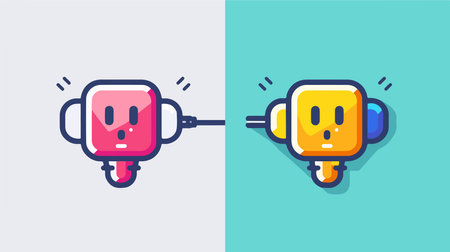 Error Symbol for Electrical Plug and Connection Warning Iconのイラスト素材