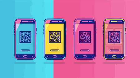 Modern QR Code Icon for Data Verification and Scanned Information