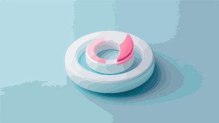 Refresh Button Icon with Soft Neumorphism Effects for Modern Interfacesのイラスト素材