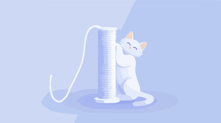 Modern Neutral-Toned Scratching Post Icon Featuring Neumorphism Style Designのイラスト素材