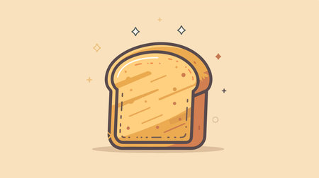 Sliced Rye Bread Icon with Light Background: Perfect for Breakfast or Sandwiches