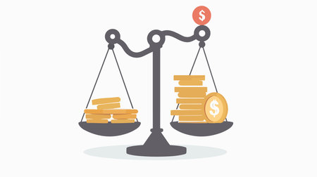 Comparative Value of Euro and Dollar Trade Balance and Exchange Rates on White Backgroundのイラスト素材