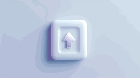Neumorphic Style Share Button Icons with Long Shadow