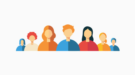 Isolated Minimalist Social Network User Icon on a White Backgroundのイラスト素材