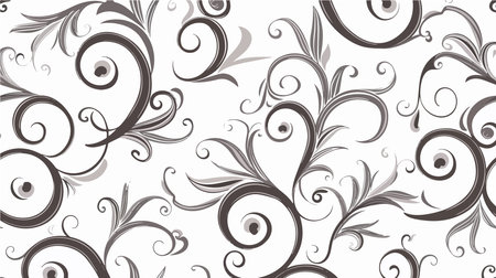 Seamless Swirling Background in White with Vibrant Gradientsのイラスト素材