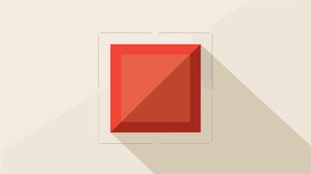 Minimalistic Square Size Icon on Plain White Background Representing Measurement Conceptのイラスト素材
