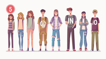 Youth Under 18 Prohibition Icon on White Backgroundのイラスト素材