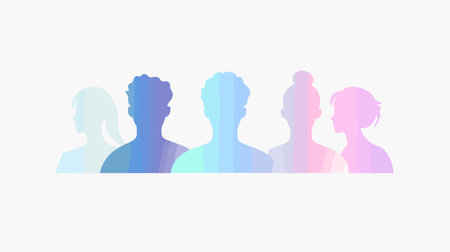 Modern User Icon in Neumorphic Design with a Soft Blue Accentのイラスト素材