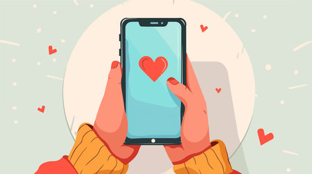 Guide to Using a Smartphone for Sending and Receiving Emailsのイラスト素材