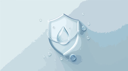 Waterproof Icon in Modern Neumorphic Style for Business Presentationsのイラスト素材