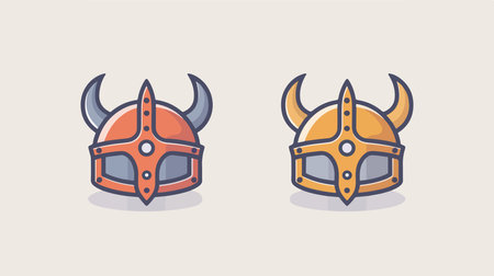 Horned Helmet on a Light Backgroundのイラスト素材