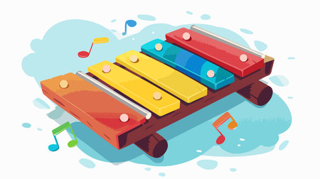 Adorable Xylophone Icon for Baby's Musical Explorationsのイラスト素材