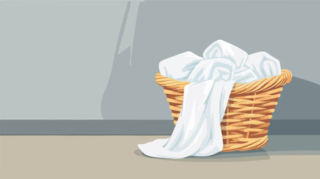 Clean Towels Ready for Useのイラスト素材