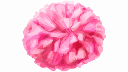 Cartoon Illustration of a Pink Shower Puff Isolated on White Backgroundのイラスト素材