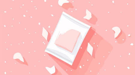White Packaging Containing Facial Oil Blotting Tissues for Oil Controlのイラスト素材