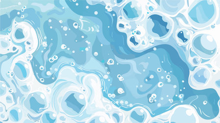 White and Fluffy Foam Swirls on a Pristine Background