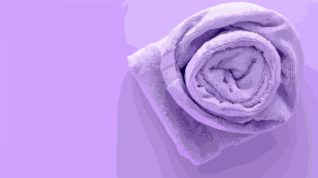 Delicate Violet Soft Towel Spread Out for Your Comfortのイラスト素材