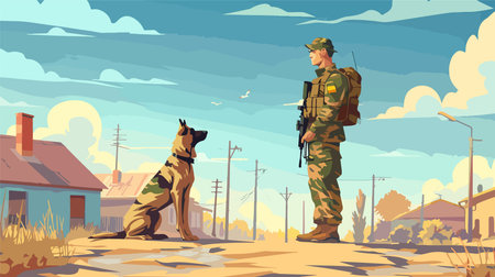 A Bond with Stray Dog Amidst Devastation 93b8b613 f284 45f9 9640 369066fe7d84 0のイラスト素材