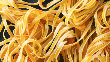 Close-up of Uncooked Pasta Noodles with Black Backgroundのイラスト素材