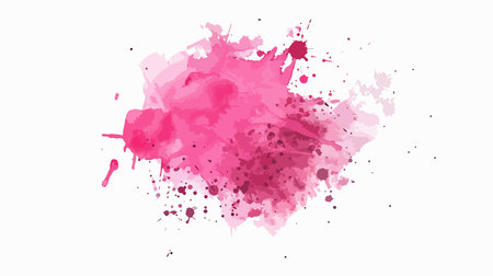 Abstract Pink Watercolor Painting on White Paper with Vibrant Brushstrokesのイラスト素材