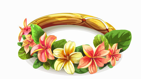 Exquisite Tabletop Ring Adorned with Delicate Floral Beauty for an Elegant Ambianceのイラスト素材
