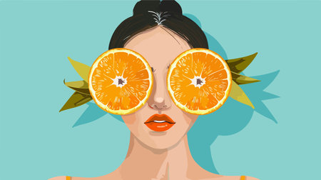 Creative Composition with Orangesのイラスト素材