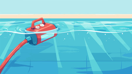 Underwater Vacuum Cleaning of Outdoor Pool for Pristine Water Filtration