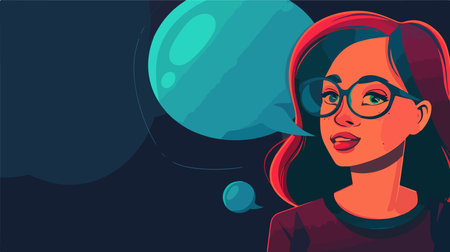 Communication and Dialogue: Professional Conveys Confidence and Connectionのイラスト素材