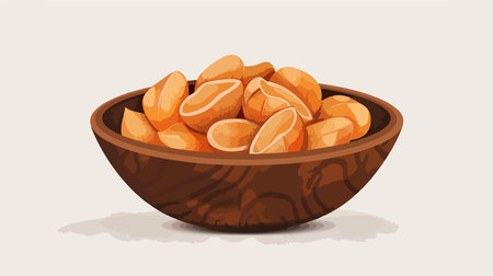 Close-Up of Delicious Ripe Tamarinds in a Ceramic Bowlのイラスト素材