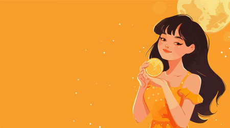 Reading a Fortune Cookie Predictionのイラスト素材