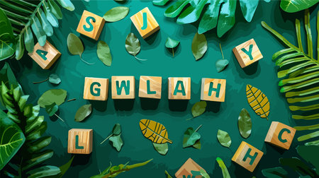 Fun and Colorful Wooden Blocks Spelling Out Play Game