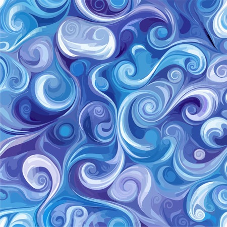 Swirling Fluid Abstract Art in Vibrant Colorsのイラスト素材