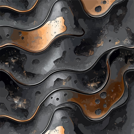 Seamless Metallic Textures in Abstract Designのイラスト素材