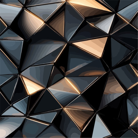 Seamless Geometric Pattern in Black and Silver